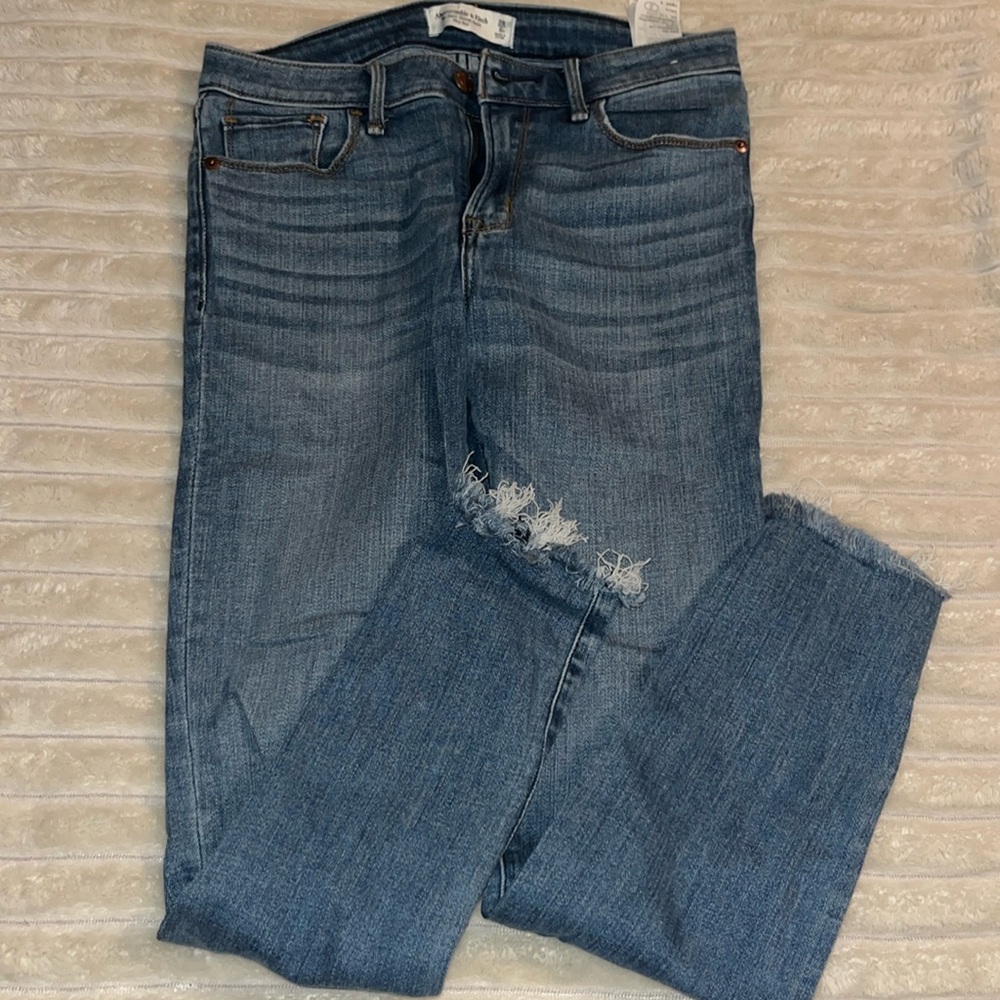 Abercrombie & Fitch the super skinny ankle mid rise